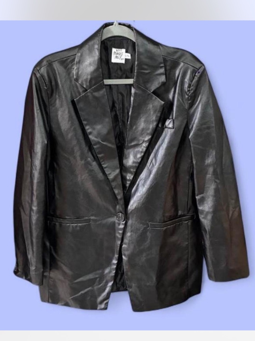 Princess Polly Black Leather Blazer Jacket